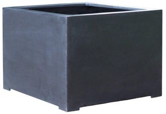 PRIMROSE Titanic Black Poly-Terrazzo Cube Planter 85cm