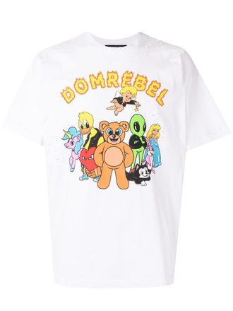 DOMREBEL Humper Peace-print cotton T-shirt - men - Cotton - L - White
