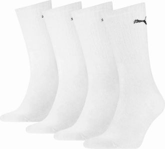 Puma Mens 4-Pack Promo Sports Socks, White - White/White - Size: 9/9.5/10/10.5/11/11.5/12