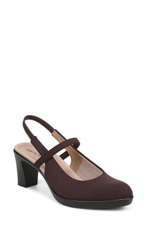 Life Stride Evoke Slingback Mary Jane Platform Pump in Chocolate Plum at Nordstrom, Size 5.5