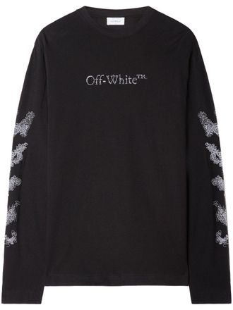 Off-white Diag-stripe logo-print T-shirt - men - Cotton - L - Black