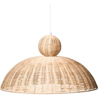 Beliani Lampada a sospensione in rattan Paralume intrecciato a mano Lampada da soffitto Sala da pranzo Naturale Suerte
