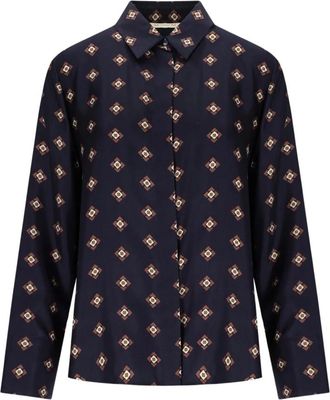 Max Mara Disco Shirt - Dames - Overhemden - Blauw - XS - Overhemden