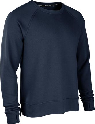 Champro Mens Victory Fleece Split Hem Crew Sweatshirt, Navy, L