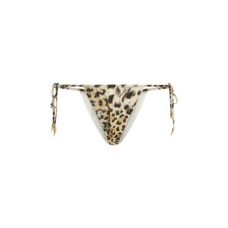 Roberto Cavalli Slip Bikini Jaguar Skin - Dames - Badkleding - Veelkleurig - Maat: L Poliester