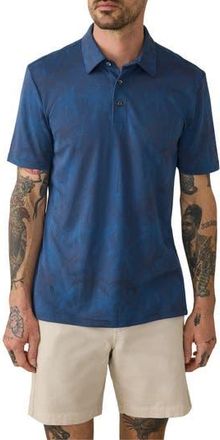 Faherty Movement Pima Cotton Blend Piqu&eacute; Polo in Navy Midnight Palms at Nordstrom Rack, Size Medium