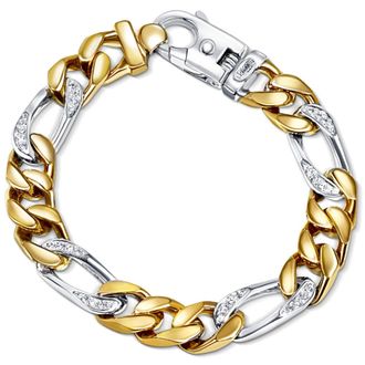 Pompeii3 Mens 14k Gold (72gram) or Platinum (135gram) 11mm Diamond Bracelet 8.5