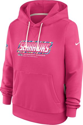 Nike Seattle Seahawks Crucial Catch Standard Issue Nike Womens Dri-FIT NFL Pullover Hoodie in Pink | 03C368XZUU-F9R