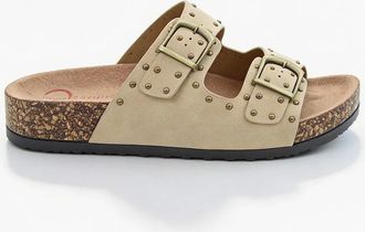 Heavenly Feet Womens Heavenly Feet POLLY Womens Mules Sandals Beige - Cream - Size: 6.5