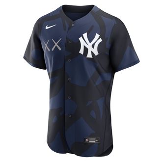 Nike New York Yankees Nike Mens x KAWS MLB Authentic Jersey in Blue | 89000MG4KA2-789