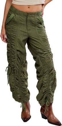 Free People Scorpio Ruched Pants in Lichen at Nordstrom, Size Small