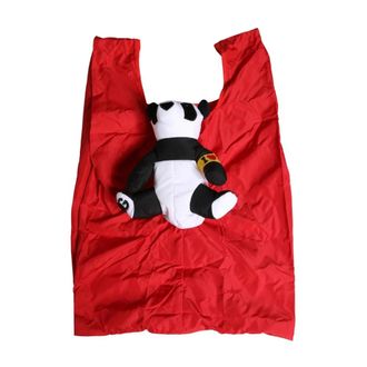 Dolce & Gabbana Polyester Panda Stuffed Ecobag Tote Bag - male - Dolce & Gabbana - Shopping Bags - Red - ONE SIZE - Bags