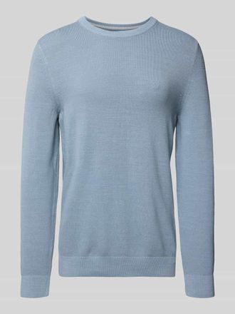 Marc O'Polo Regular Fit Strickpullover aus reiner Baumwolle in Hellblau, Gr&ouml;&szlig;e L
