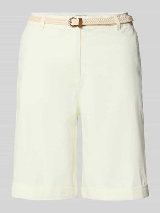 Christian Berg Chino-Bermudas mit G&uuml;rtel in Offwhite, Gr&ouml;&szlig;e 38