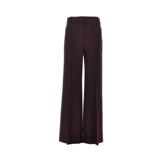 Victoria Beckham Alina wool flannel pants Woman 10