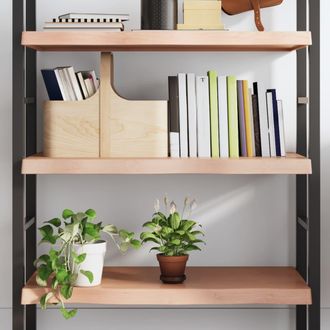 vidaXL Vidaxl - Estante Pared Madera Roble Tratada Marr&oacute;n Claro 100x60x(2-6) Cm