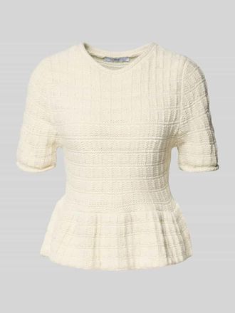 Mango Regular Fit Strickpullover mit Woll-Anteil Modell DOLL in Offwhite, Gr&ouml;&szlig;e L
