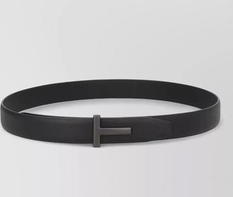 Tom Ford textured leather belt adjustable length design