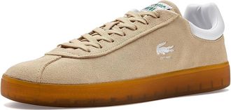 Lacoste Baseshot Suede Sneakers Mens Shoes Natural/Gum : 11.5 D - Medium, Leather/Suede