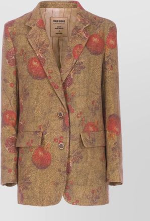 Uma Wang floral pattern blazer long sleeves