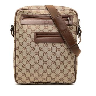 Gucci Pre-owned Womens Gg Canvas Crossbody - Tan Textile - One Size
