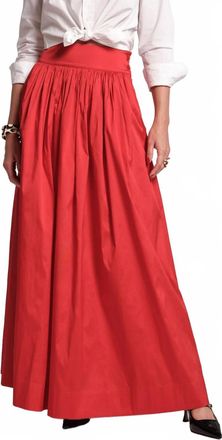 Frances Valentine Full-Length Ball Skirt In Red