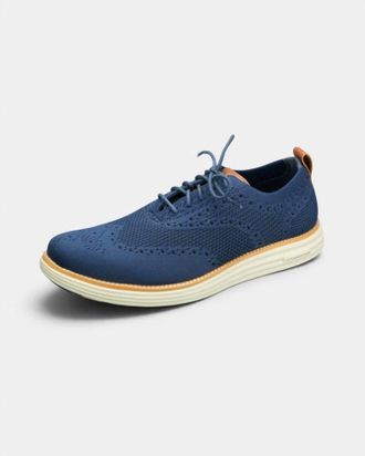 Cole Haan Mens Originalgrand Remastered Stitchlite Oxfords In Blue