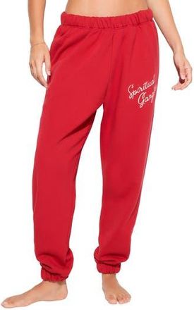 Spiritual Gangster Insignia Portia Cotton Sweatpants in Red Heart at Nordstrom Rack, Size X-Large