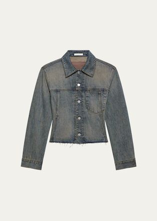 Helmut Lang Raw Hem Denim Trucker Jacket