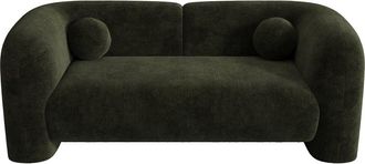 Sia Home Sof&aacute; cama 2 plazas terciopelo con motivos kaki 168 cm