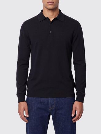 Roberto Collina Polo in maglia di lana merino a 3 bottoni