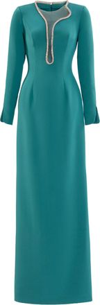 Saiid Kobeisy Long Dress With Crystal Embellishment