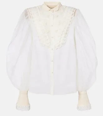 Valentino Sheer silk organza blouse