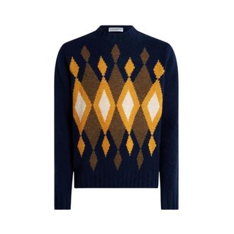 Ballantyne Crew Neck Sweater - Heren - Ronde hals truien - Veelkleurig - 2XL - Wol - Truien & Vesten