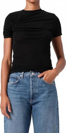 A Gold E Lissa Crew Short Sleeve Top In Black