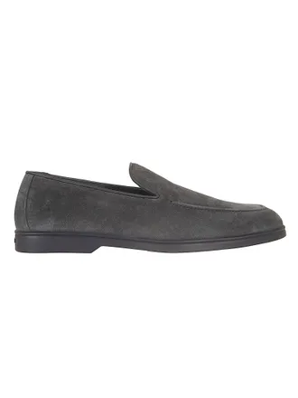 Doucal's Suede Loafers with Cemented Construction and Ultralight Sole