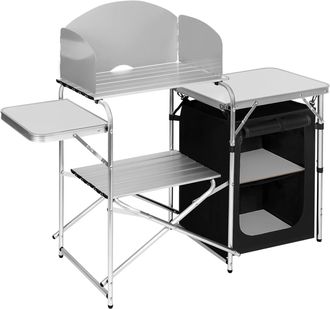 Woltu Woltu - Cocina De Camping Armario De Camping Mesa Plegable Mesa De Acampada Aluminio Con Bolsa De Almacenamiento Armario De Acampada