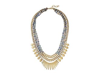 Lucky Brand Layered Womens Necklace Womens Necklace Medium Dark Gold, Gold Tone