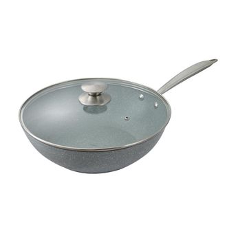 Lewis's Sovereign Wok with Lid - Grey (28cm) - Lewiss | TJ Hughes