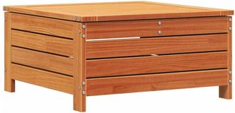 vidaXL Taburete De Jard&iacute;n Con Coj&iacute;n Madera Maciza De Pino Marr&oacute;n Cera Vidaxl