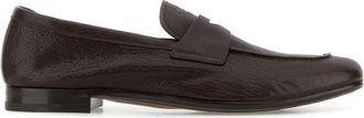 Prada Dark Brown Leather Loafers