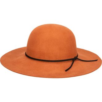 San Diego Hat Company Felted Wool Floppy Hat in Rust at Nordstrom Rack