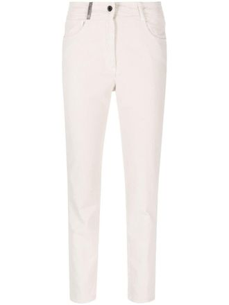 PESERICO corduroy slim-cut cotton trousers - Neutrals