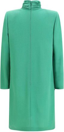 Valentino Garavani Knotted Neck Wool Dress - Green