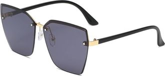 Generic Rimless Large Frame Sunglasses for Men and For Women, Vacation Party Beach Driving Sunglasses (Color : D, Size : Medium)