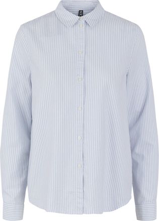 Pieces Womens Pcirena Ls Oxford Shirt Noos Blouse, Multicolour (Bright White Stripes: Kentucky Blue), XL