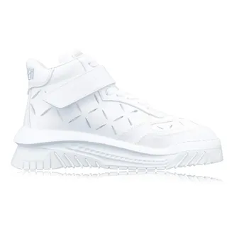 Versace Sneakers, male, White, Size: 7 US High Top Sneakers with Laces, Velcro