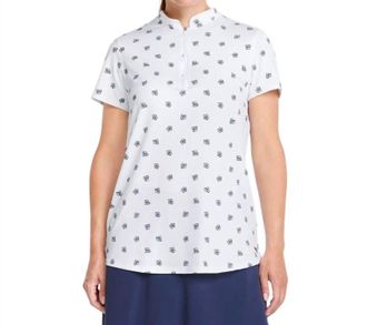 Puma Hibiscus Golf Polo Shirt In Bright White
