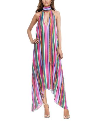 Badgley Mischka Stripe Flowy Dress
