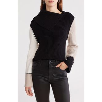 SIMKHAI Flores Colorblock Sweater in White Multi at Nordstrom Rack, Size X-Small